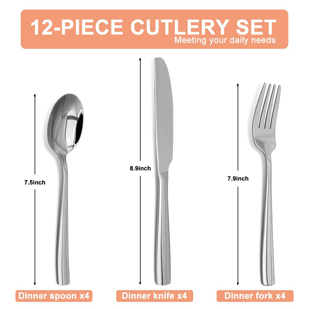 SANTUO 9-inch dinner knife featuring a sturdy blade and comfortable grip for precise cuts.