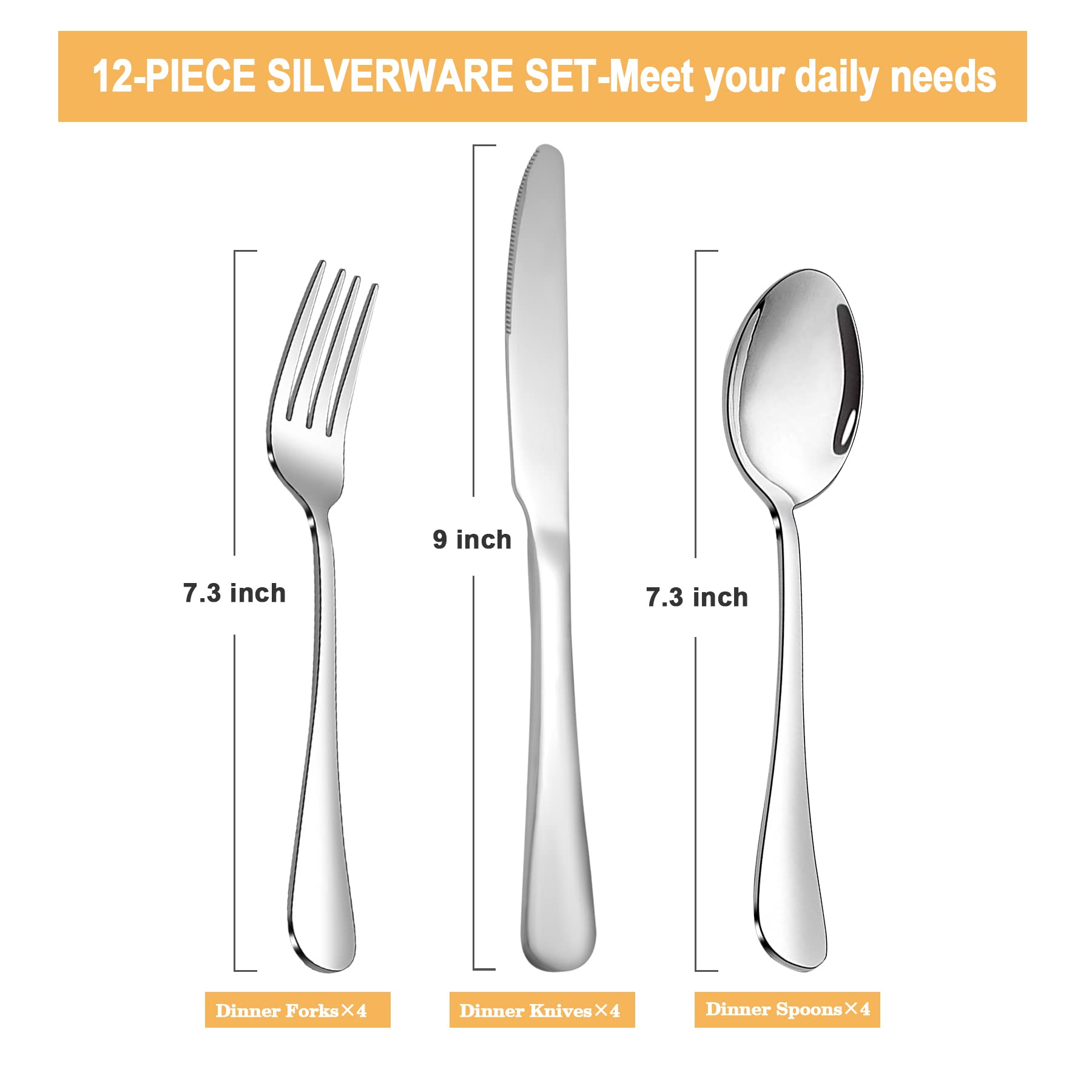 SANTUO 7-inch spoon ideal for soups and sauces.