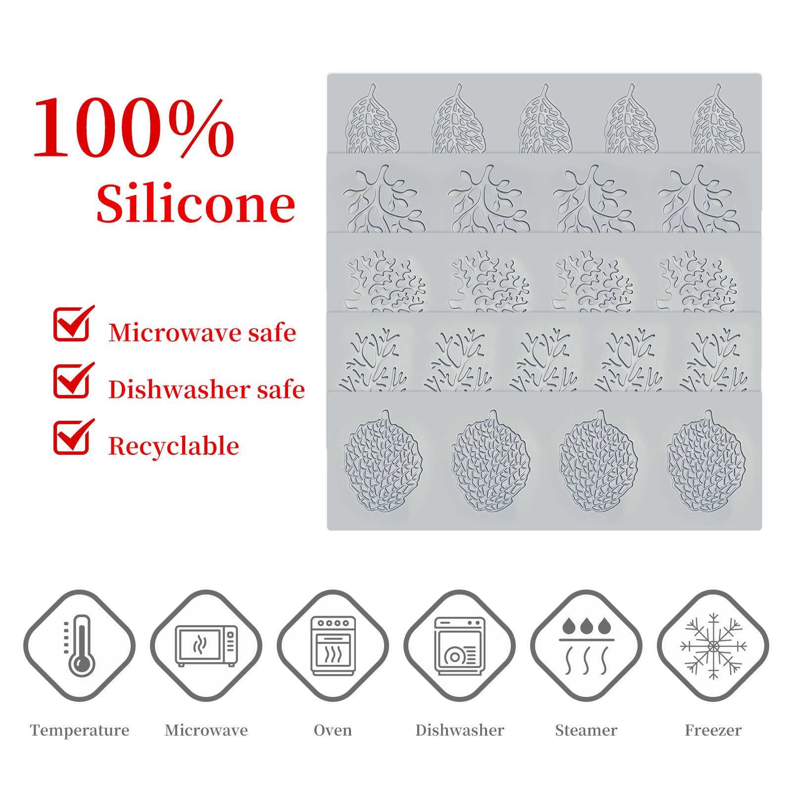 SanZaoGang fondant leaf mold ideal for gum paste and lace effects.