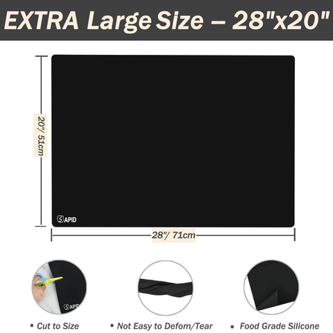 SAPID silicone mat under appliances shields counters and reduces heat exposure.