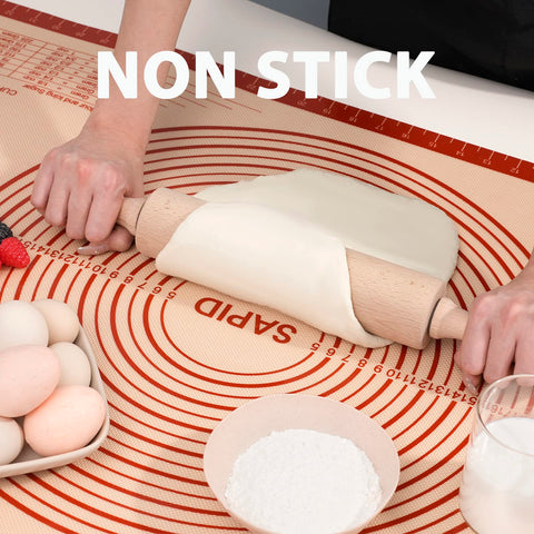 Sapid dishwasher-safe silicone mat is easy to clean after baking.