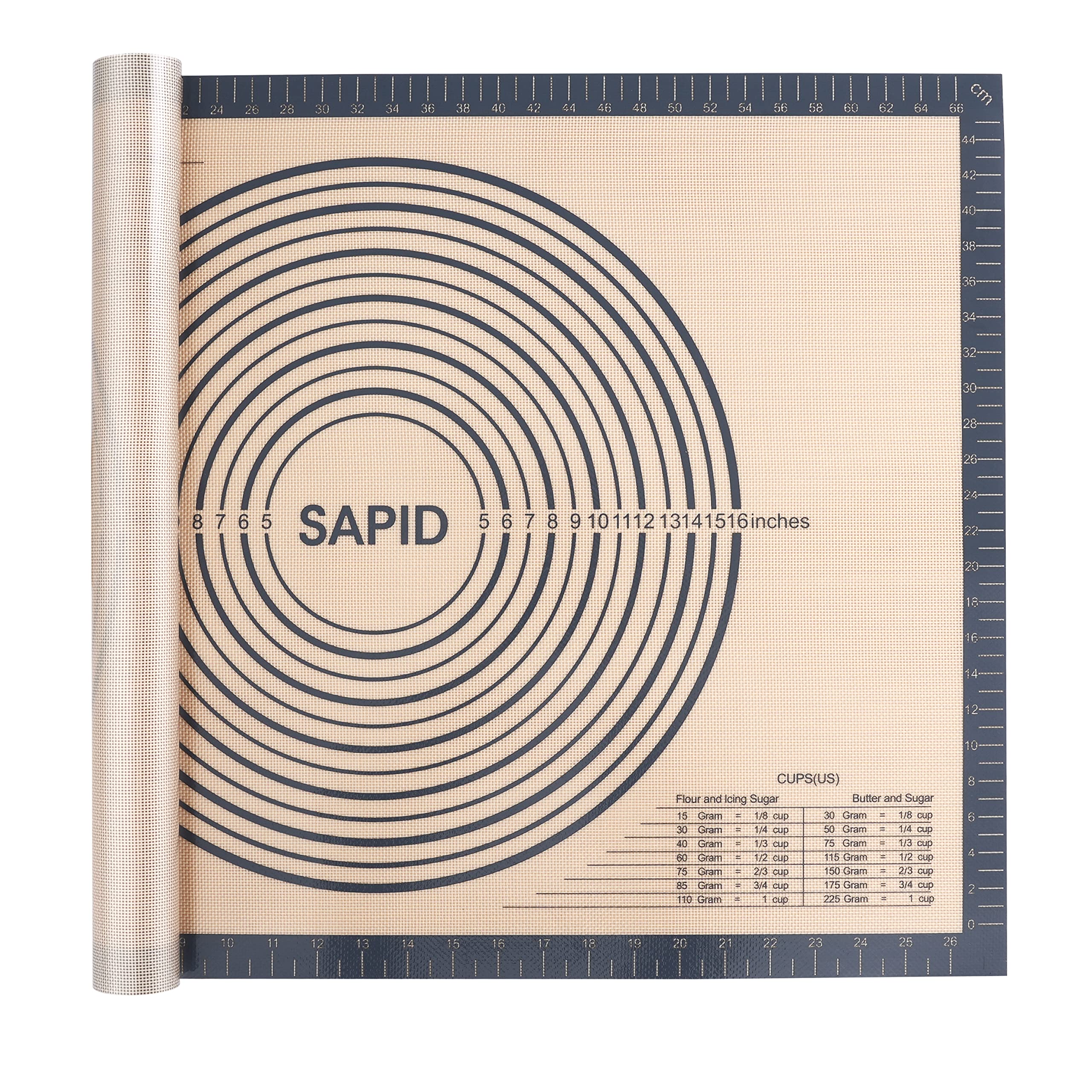 Sapid extra thick pastry mat 20x28 inches for mess-free rolling