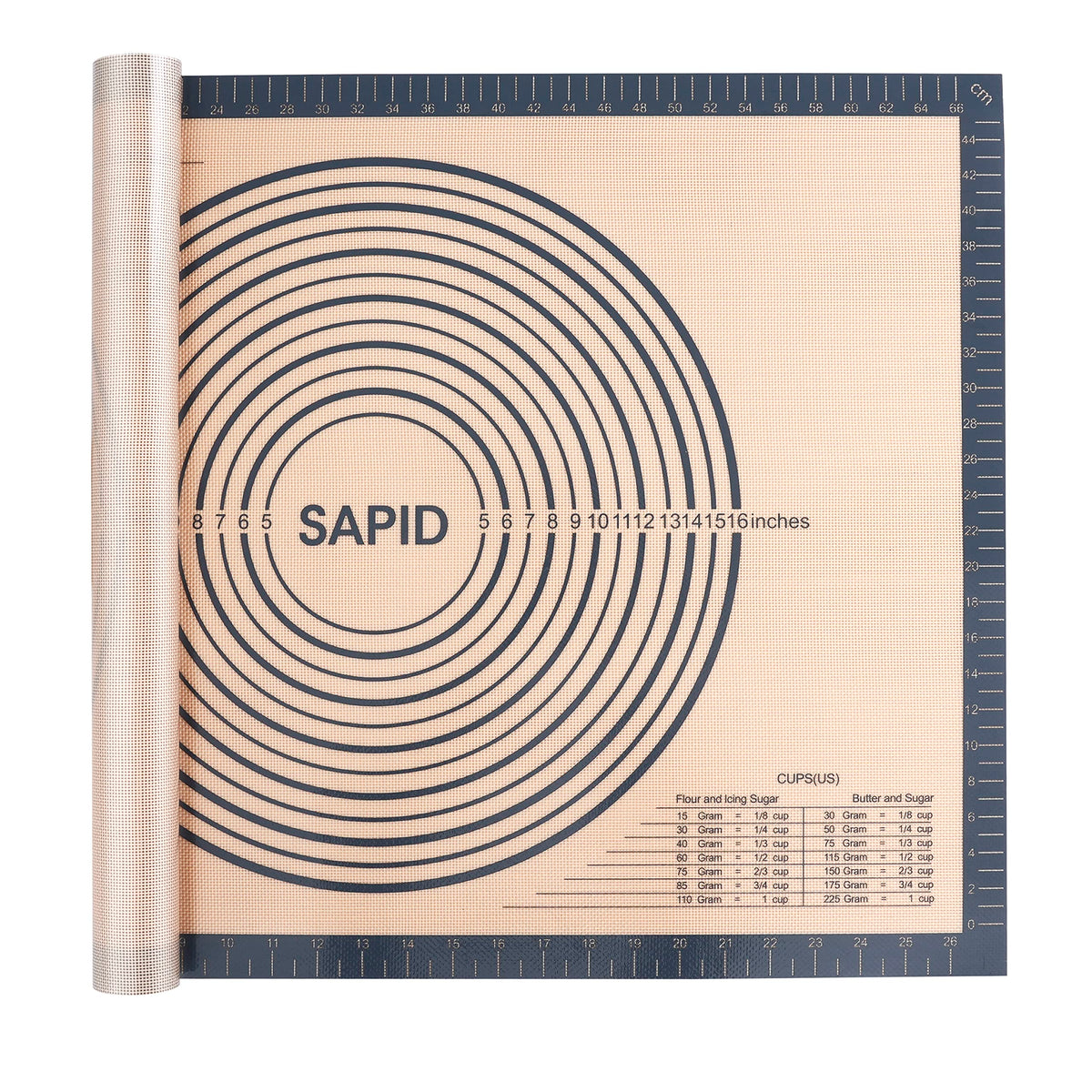 Sapid extra thick pastry mat 20x28 inches for mess-free rolling
