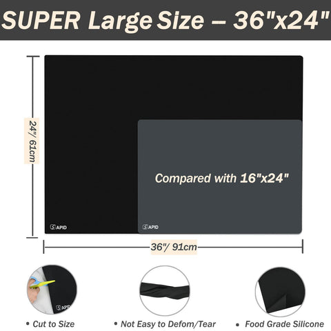 SAPID heat-resistant silicone mat placed under kitchen appliance for protection