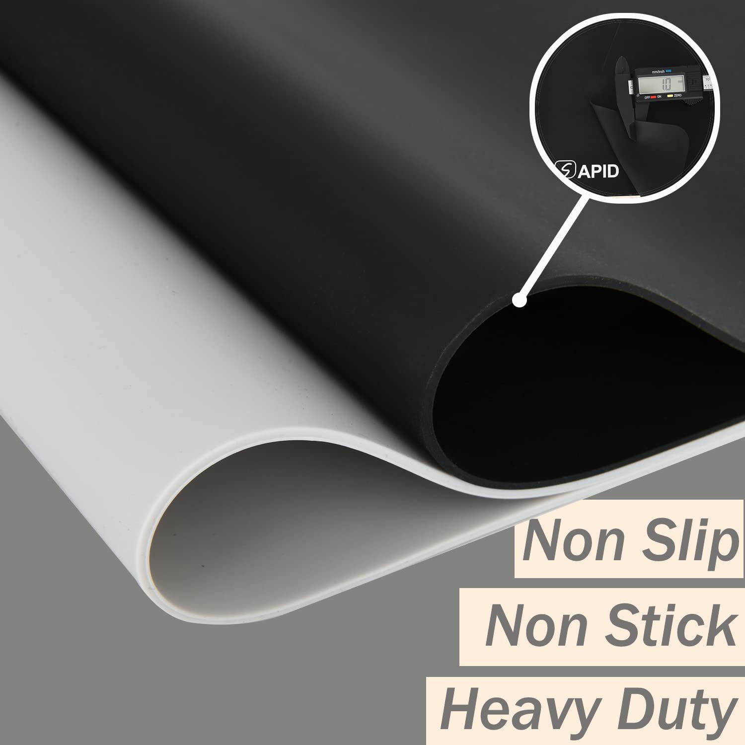 SAPID silicone mat with non-slip matte finish stays firmly in place