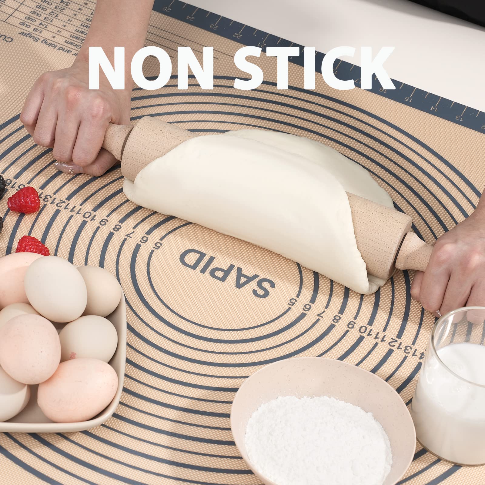 Sapid mat for pizza, pasta, and fondant dough preparation.