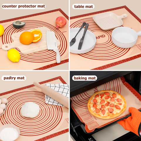Sapid temperature-tolerant mat withstands heat from -30 to 480°F for versatile use.