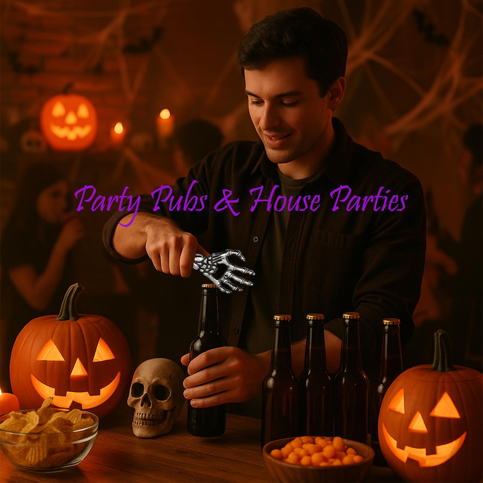 Sarcidery skeleton bottle opener as a gift idea for beer lovers and collectors.