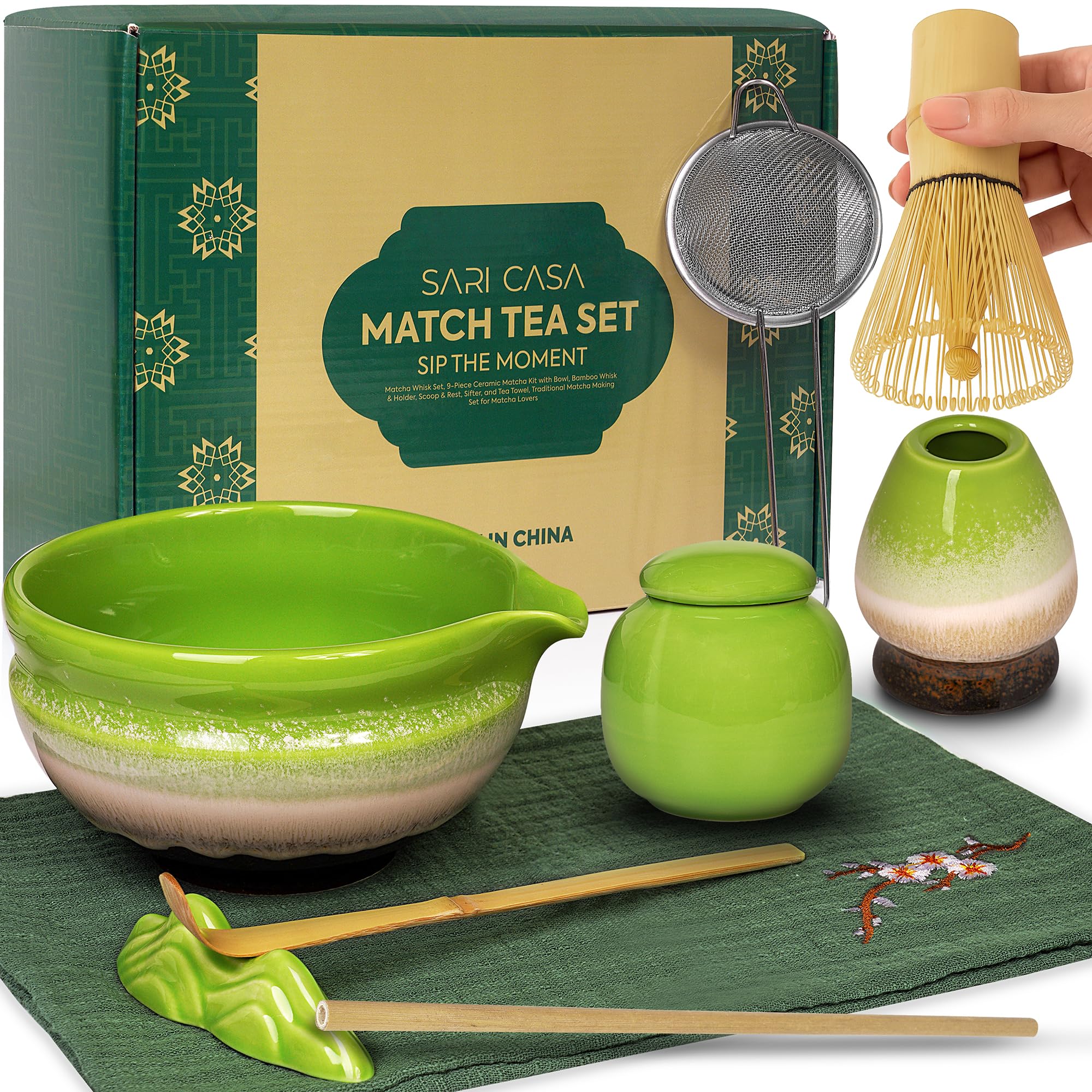 SARI CASA 9-pcs matcha whisk set ready for authentic at-home tea making