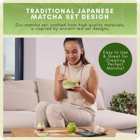 SARI CASA complete matcha kit displayed on table for daily rituals