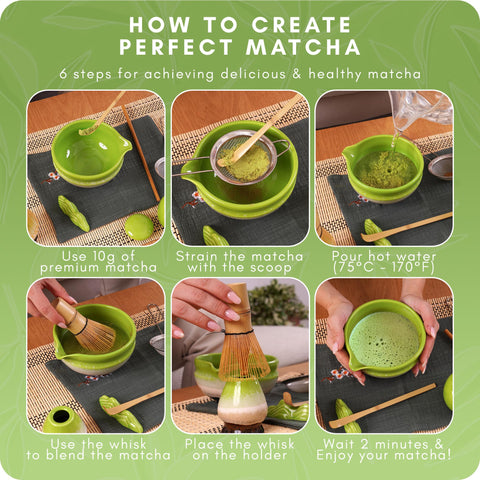 SARI CASA matcha sifter over tea setup for fine powder blending