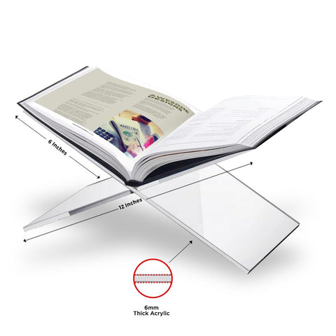 Sarvo Kitchen SK acrylic book stand keeps cookbooks open in the kitchen.
