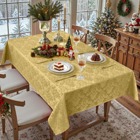 SASTYBALE damask texture tablecloth adds elegance to table setting