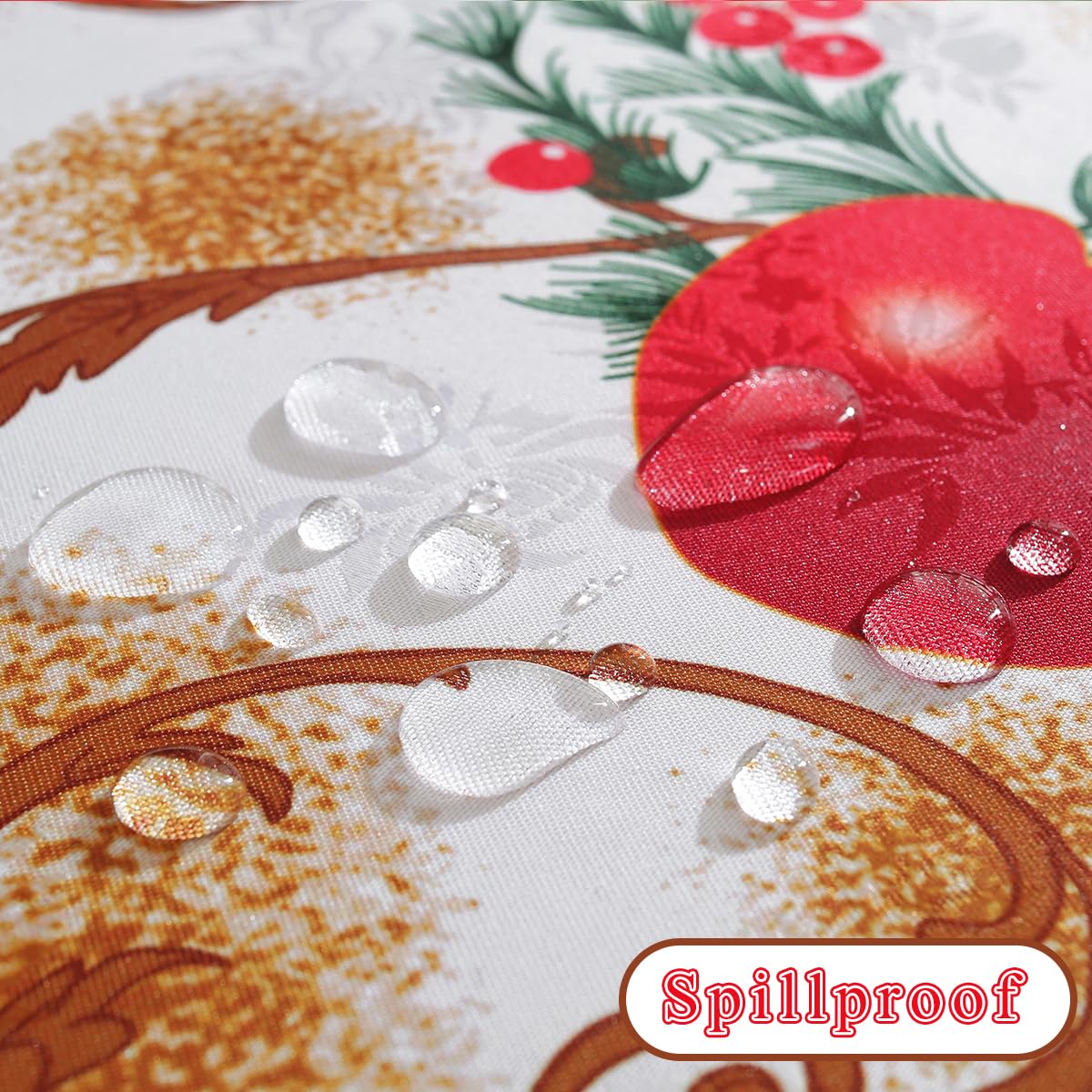 SASTYBALE easy-care machine-washable tablecloth for quick cleanup.