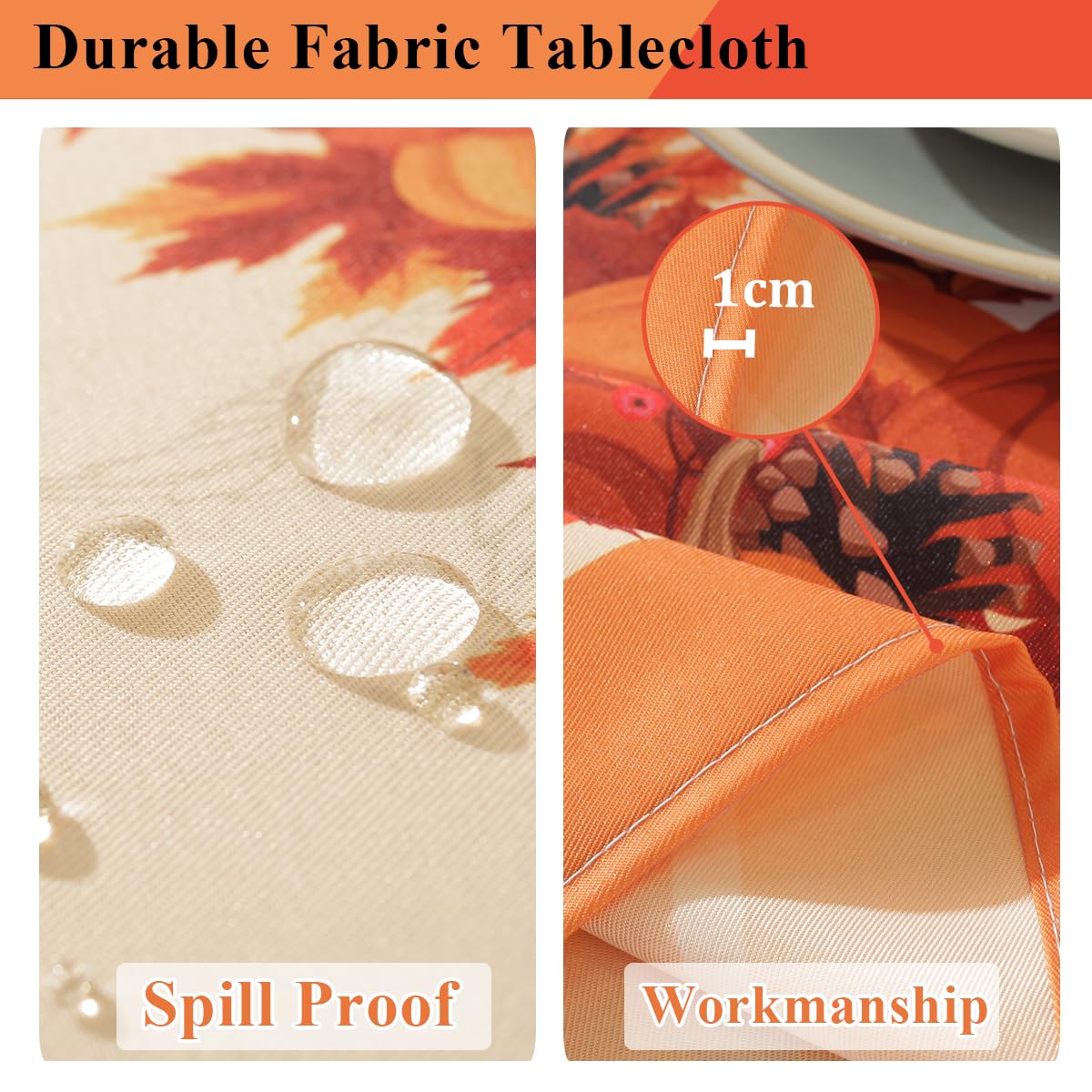 SASTYBALE fall themed tablecloth suitable for family meals and holidays