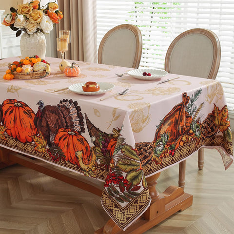 SASTYBALE fall tablecloth beige background for seasonal tables