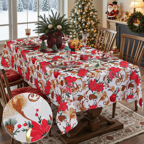 SASTYBALE jacquard fabric closeup shows premium weave and holiday elegance.