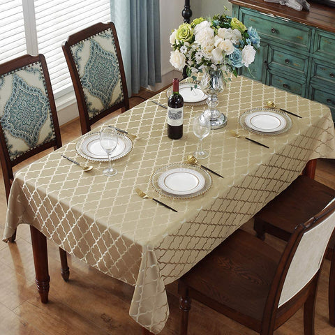 SASTYBALE rectangle gold damask pattern enhances table presentation.