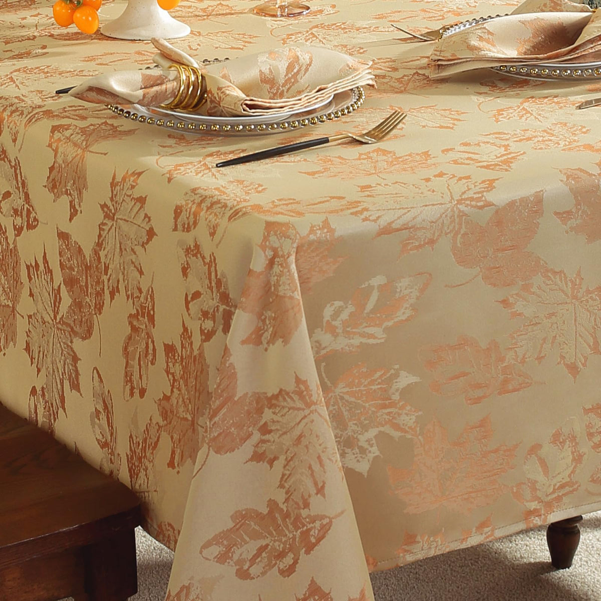 SASTYBALE maple leaves damask tablecloth enhances autumn decor and festive meals