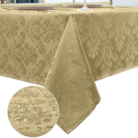 SASTYBALE rectangle jacquard tablecloth on dining table, refined look for meals