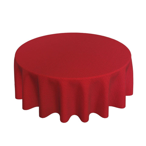 SASTYBALE red round tablecloth on table showing spill-proof surface