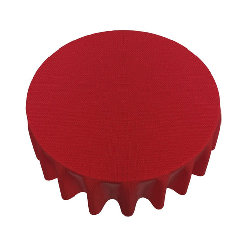 SASTYBALE red round tablecloth wrinkle-free appearance on setup