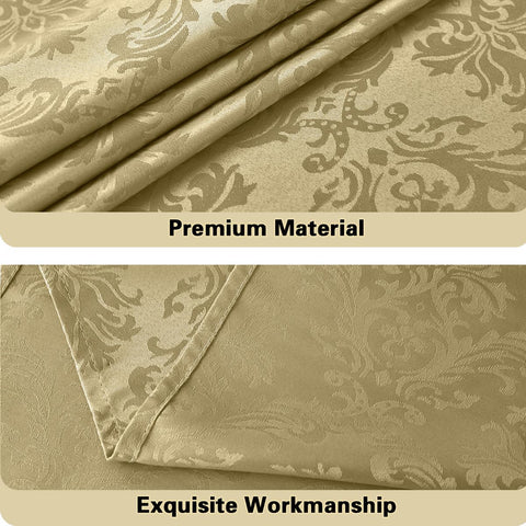 SASTYBALE machine-washable gold tablecloth offers easy care after events.