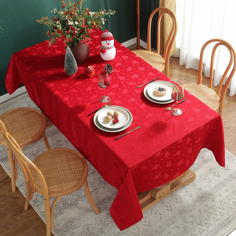 SASTYBALE tablecloth showing water-repellent finish for spill protection.