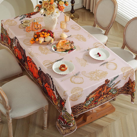 SASTYBALE fall decor image with turkeys and cornucopia for autumn ambience.
