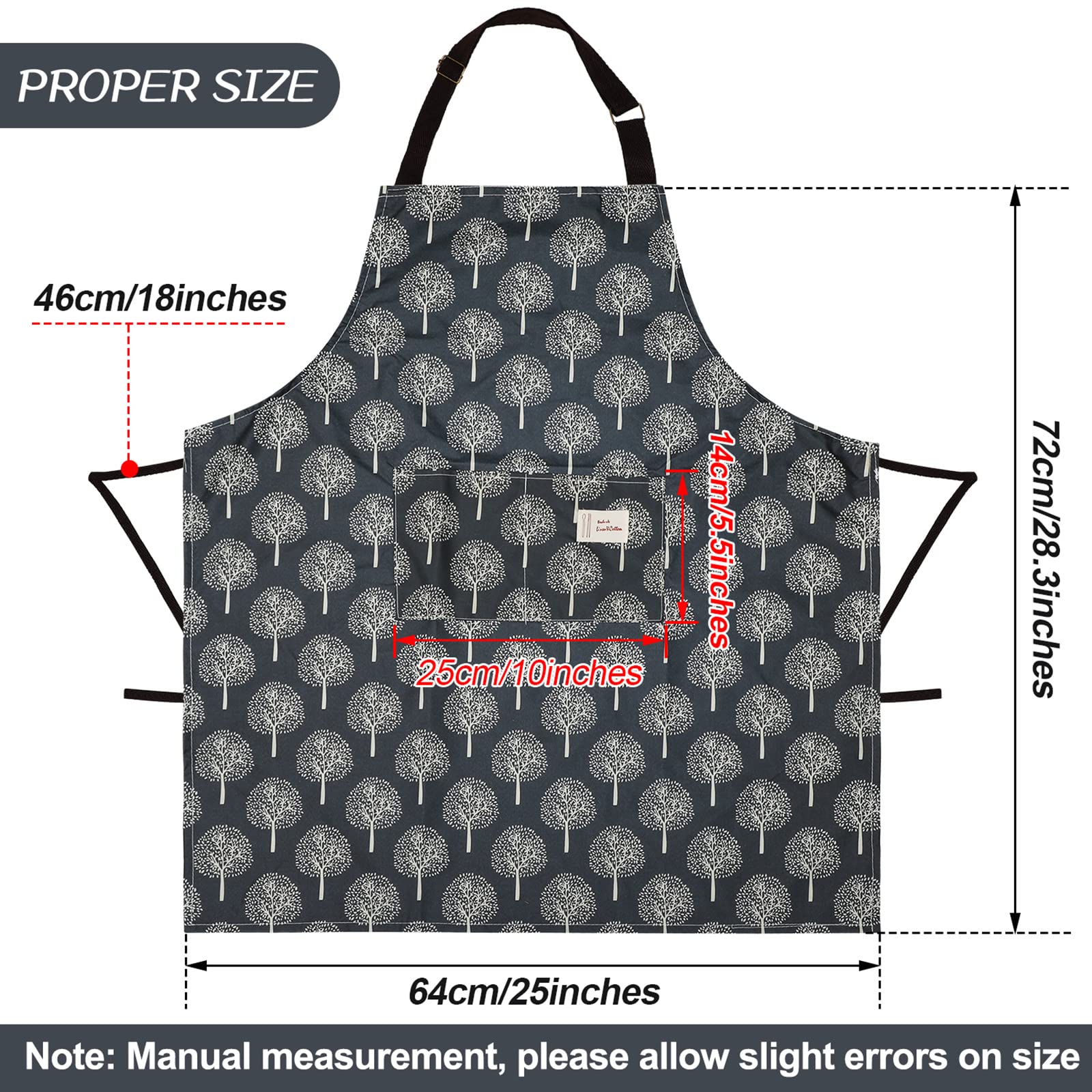 SATINIOR dual-pocket design keeping utensils and phone within easy reach