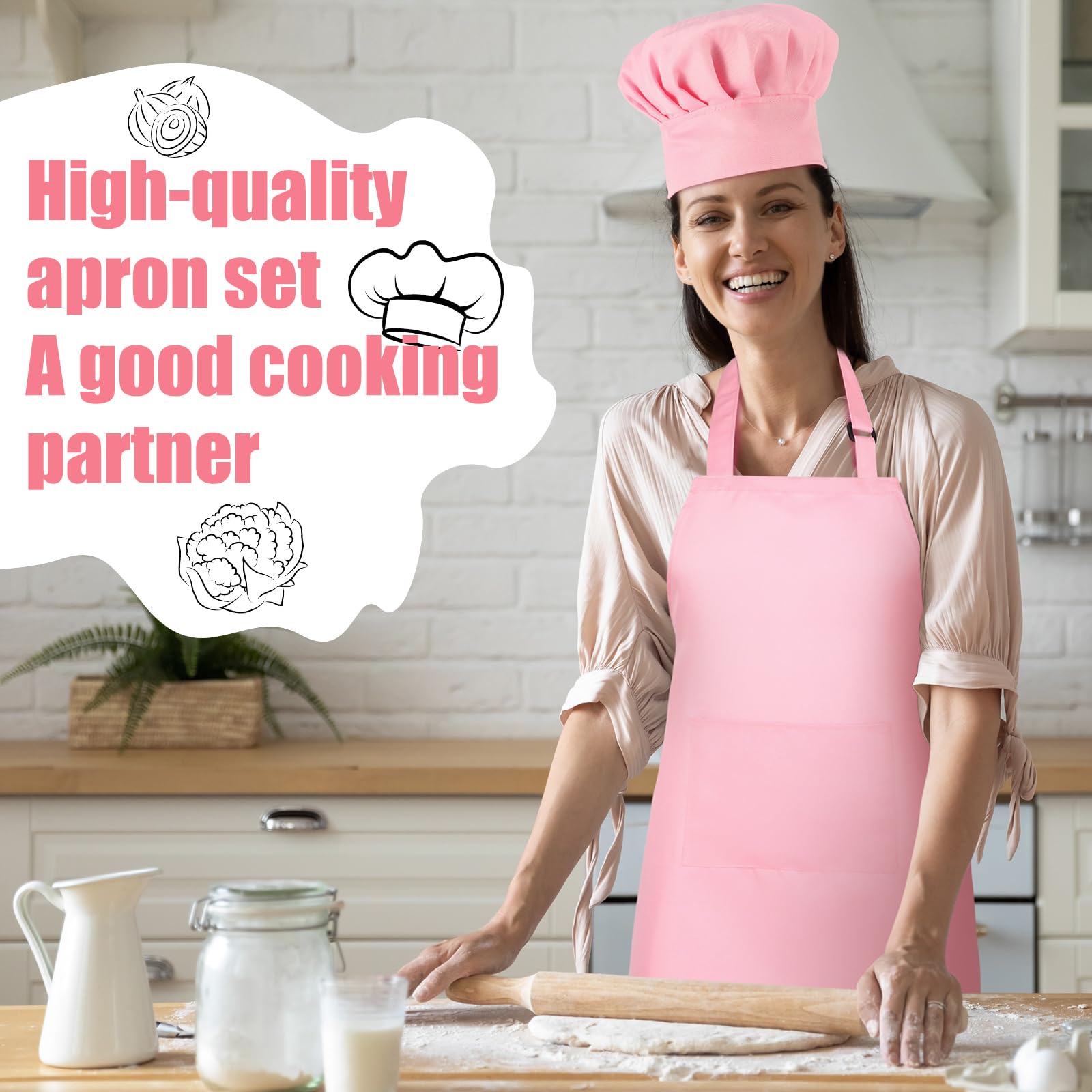SATINIOR unisex chef costume fit suitable for adults.