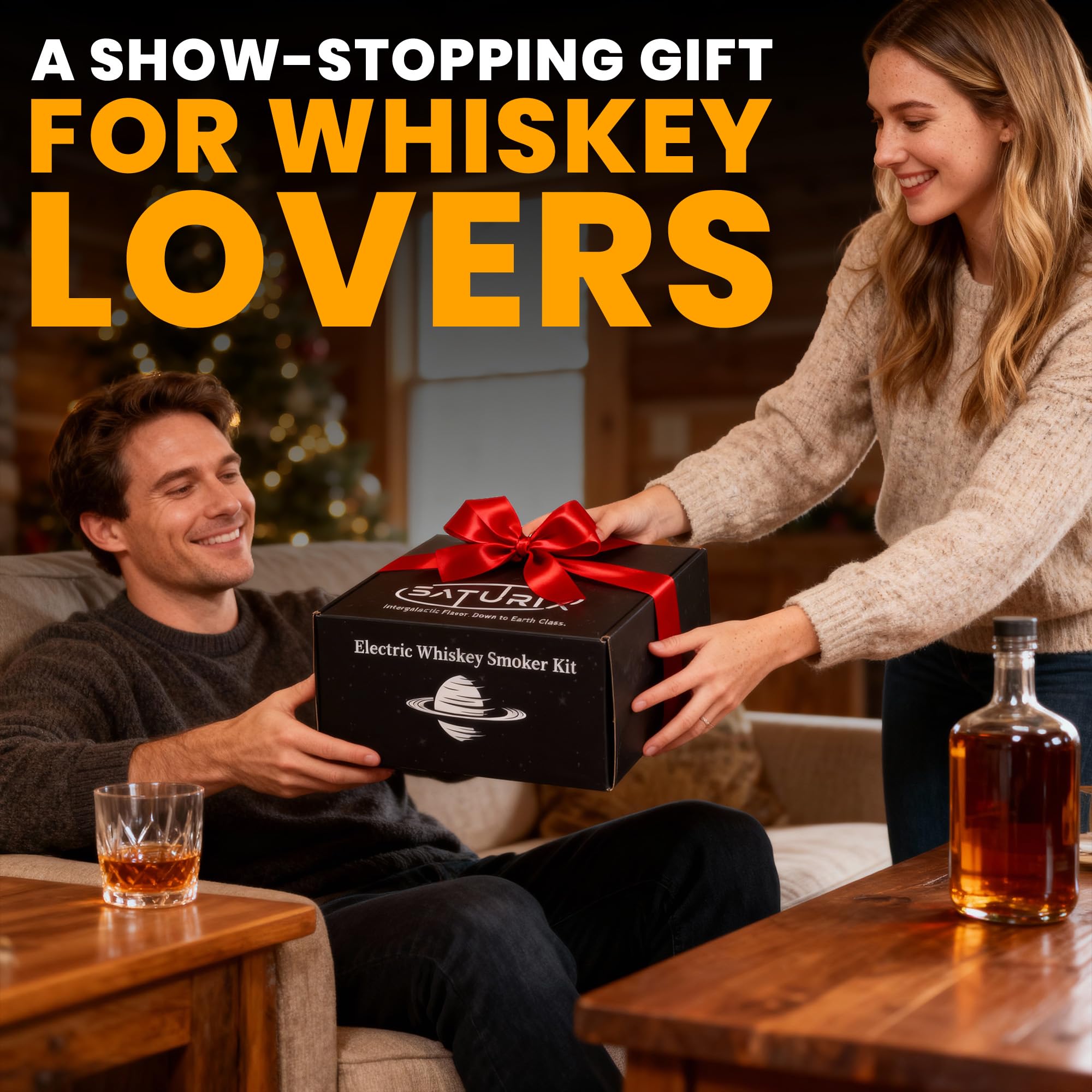 Fits most glass sizes and infuses drinks with cold smoke