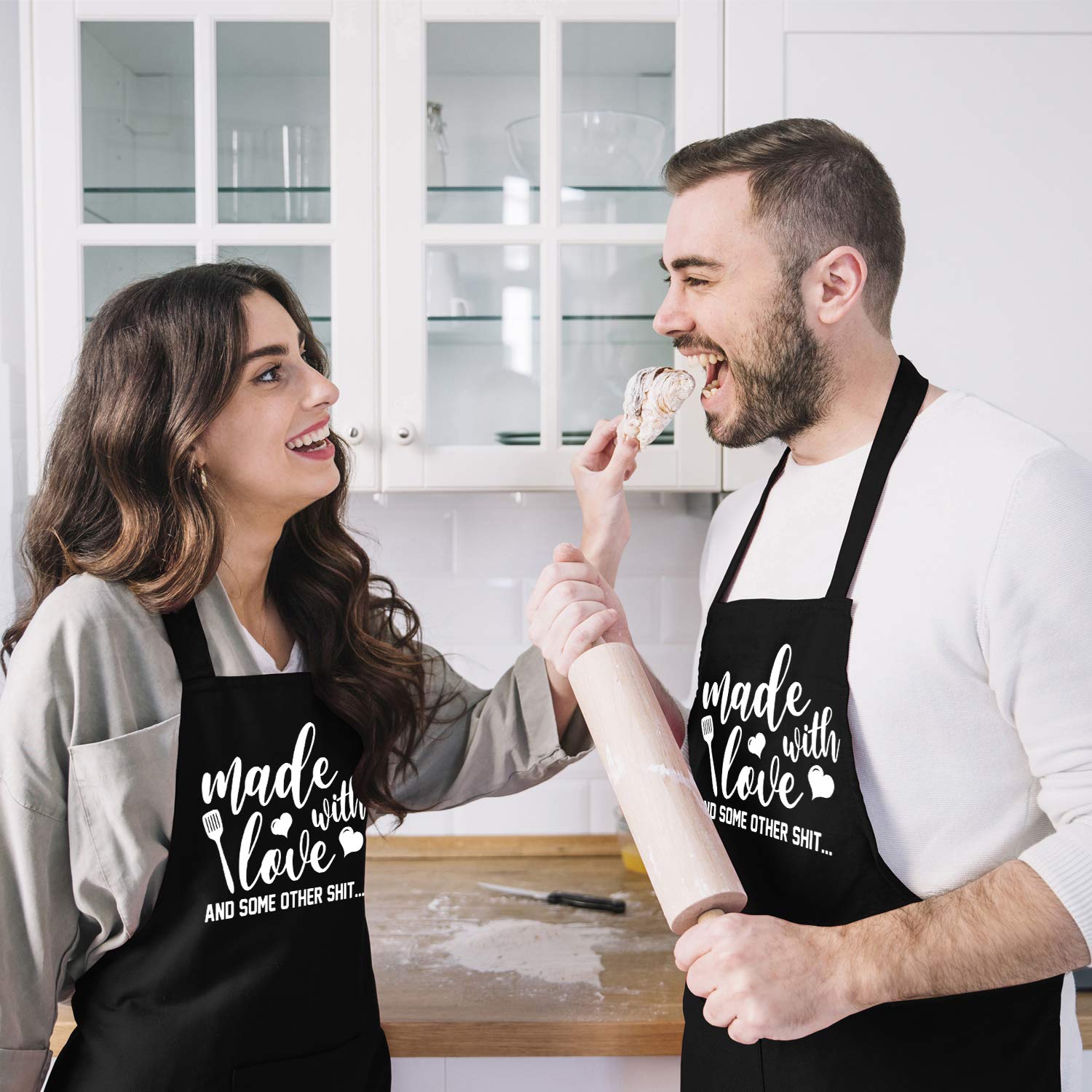 Saukore one-size-fits-xxl apron with long waist ties