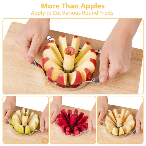 SAVORLIVING apple slices neatly arranged on a serving plate.
