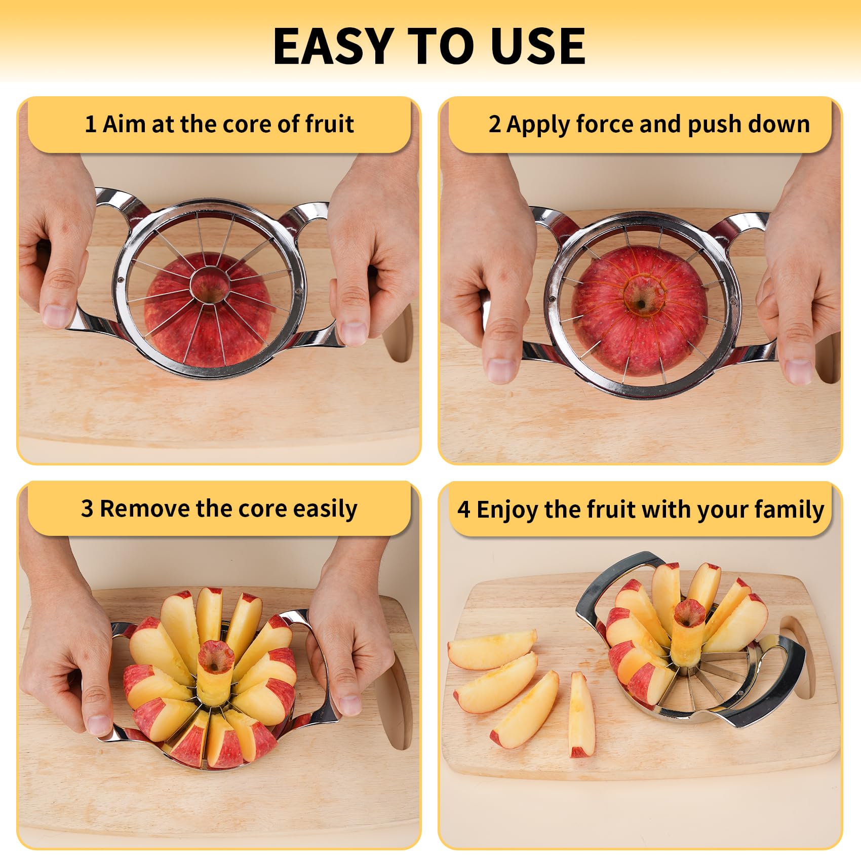 SAVORLIVING dishwasher-safe design for easy cleanup after prep.