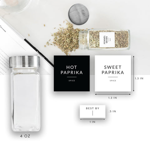 Savvy & Sorted pepper grinder lid attached to jars for instant seasoning.