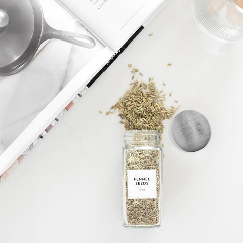 Savvy & Sorted shaker lids offer versatile pouring and sprinkling.