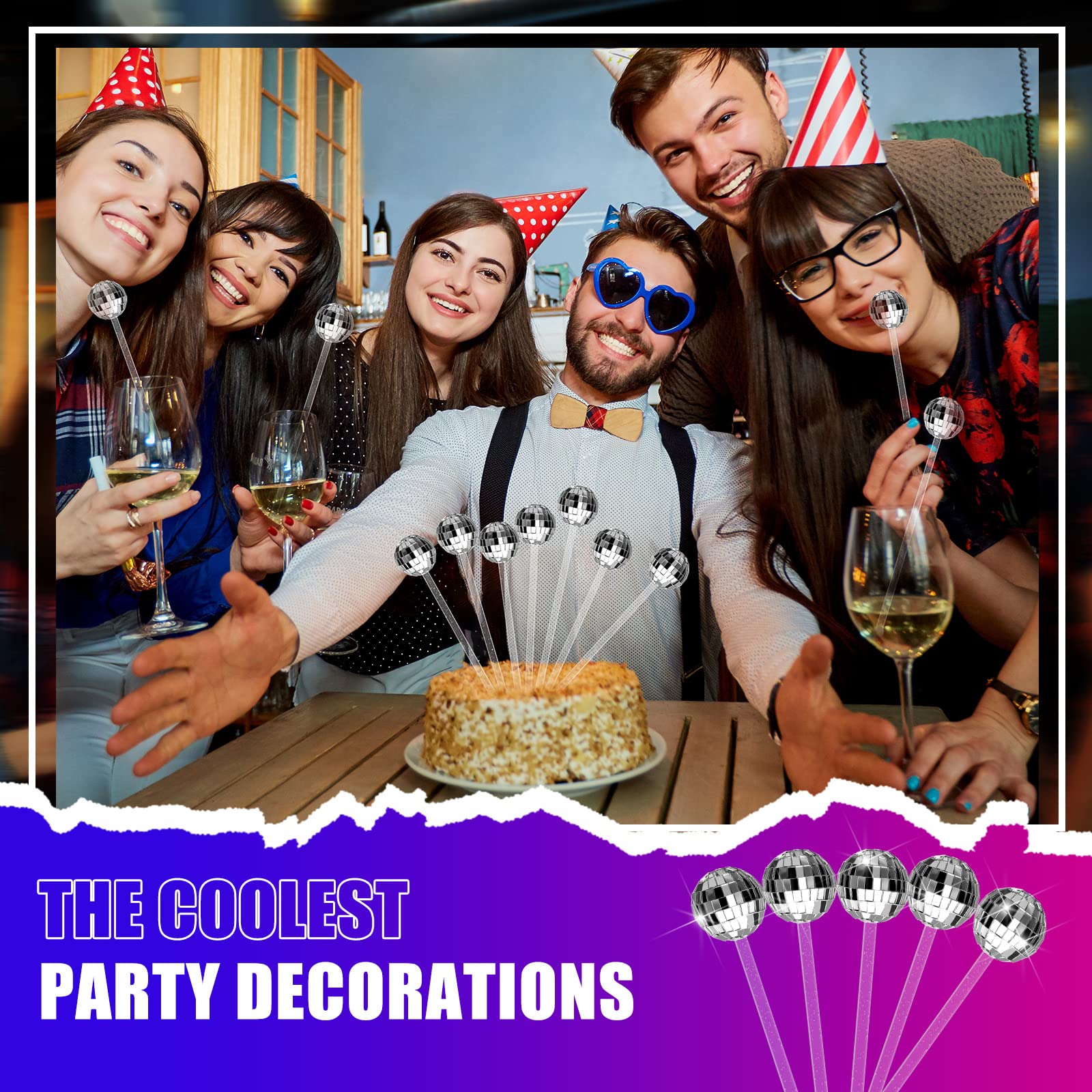 Sawysine disco ball stirrers are disposable or reusable after cleaning.