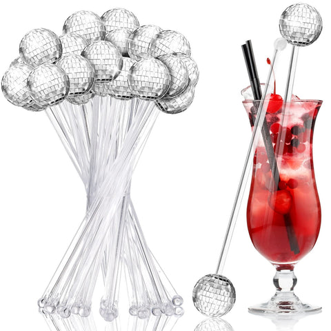 Sawysine disco ball stirrers are disposable or reusable for events.