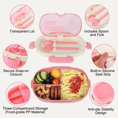SAYAPE Bento Box pink is microwave-safe for reheating leftovers.