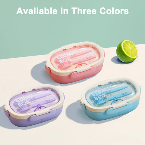 SAYAPE Bento Box pink portable design fits bags for school and travel.