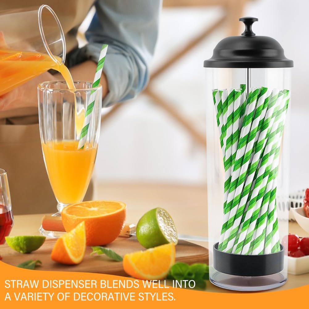 Saycker straw holder accommodates up to 8.5 inch straws for many styles.