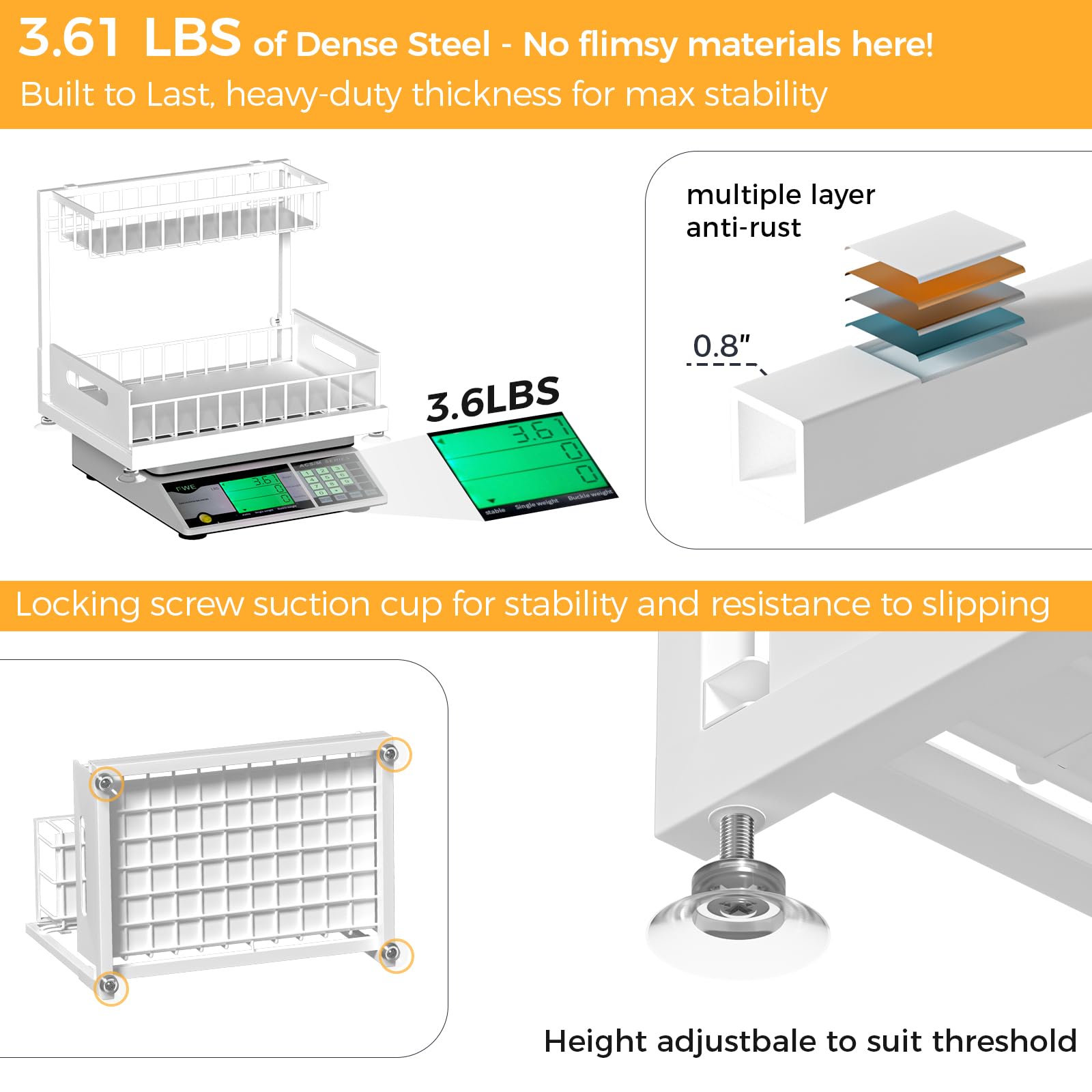 Saydear tool-free installation with suction cups for quick setup
