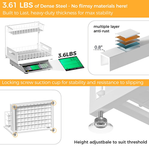 Saydear tool-free installation with suction cups for quick setup