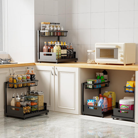 Saydear under-sink organizer grid pattern for sturdy support.