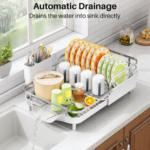 SayZH detachable utensil holder with three compartments for organized drying