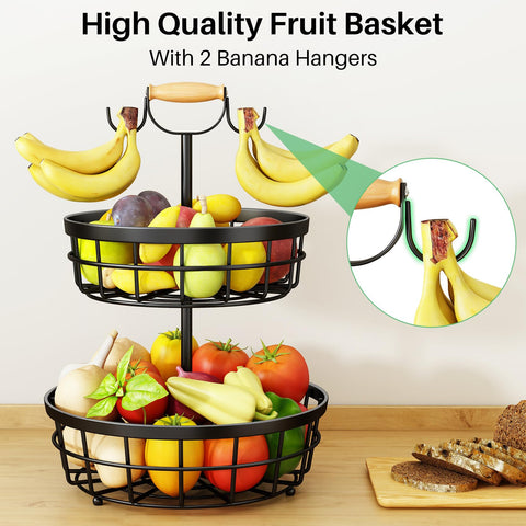 SAYZH metal wire top-tier basket showing breathable storage design