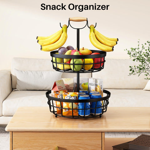 SAYZH dual baskets for fruits and vegetables for quick access