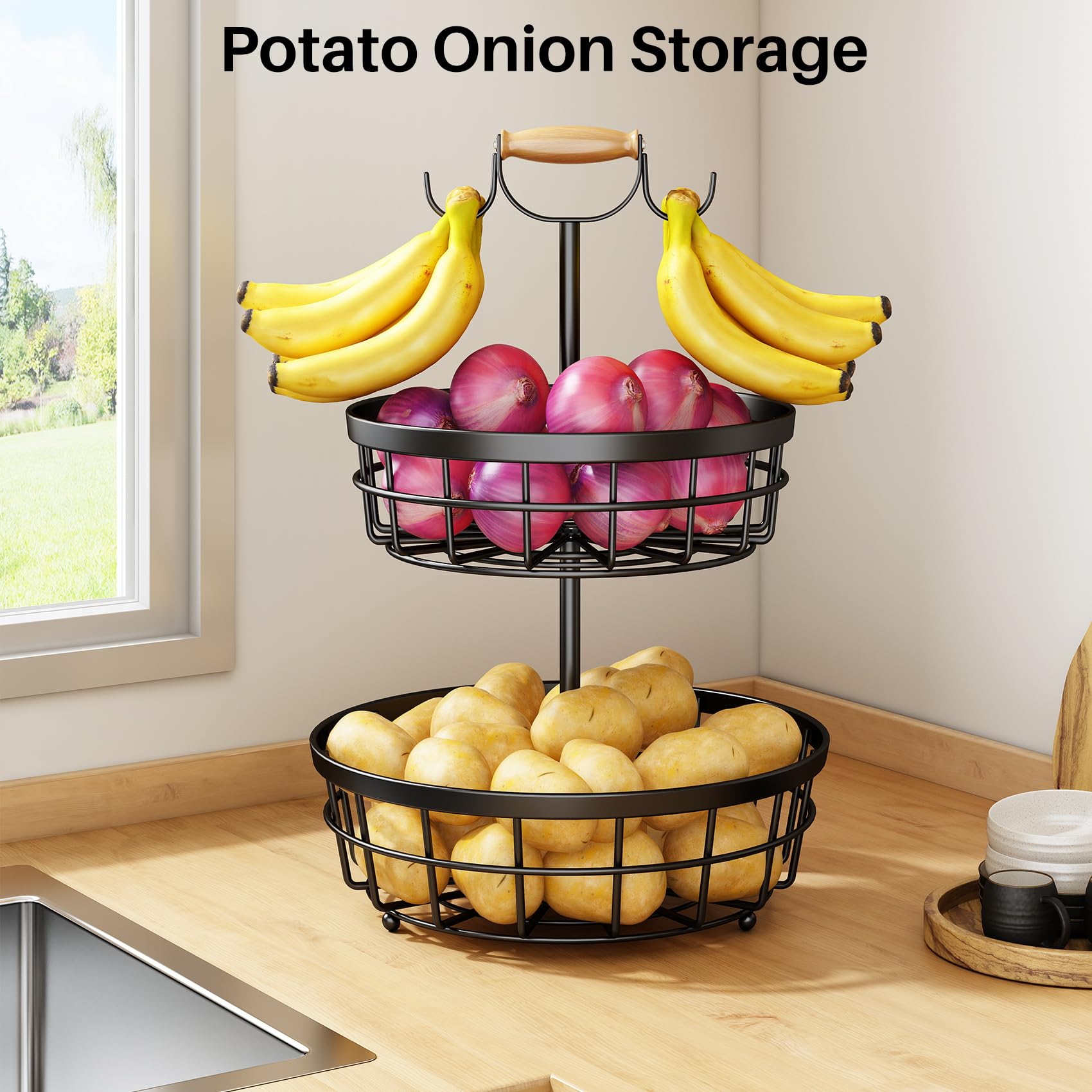 SAYZH sturdy metal frame supporting heavy fruits with durability
