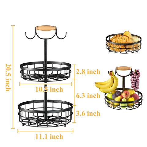 SAYZH wood lift handle on the fruit stand for easy transport